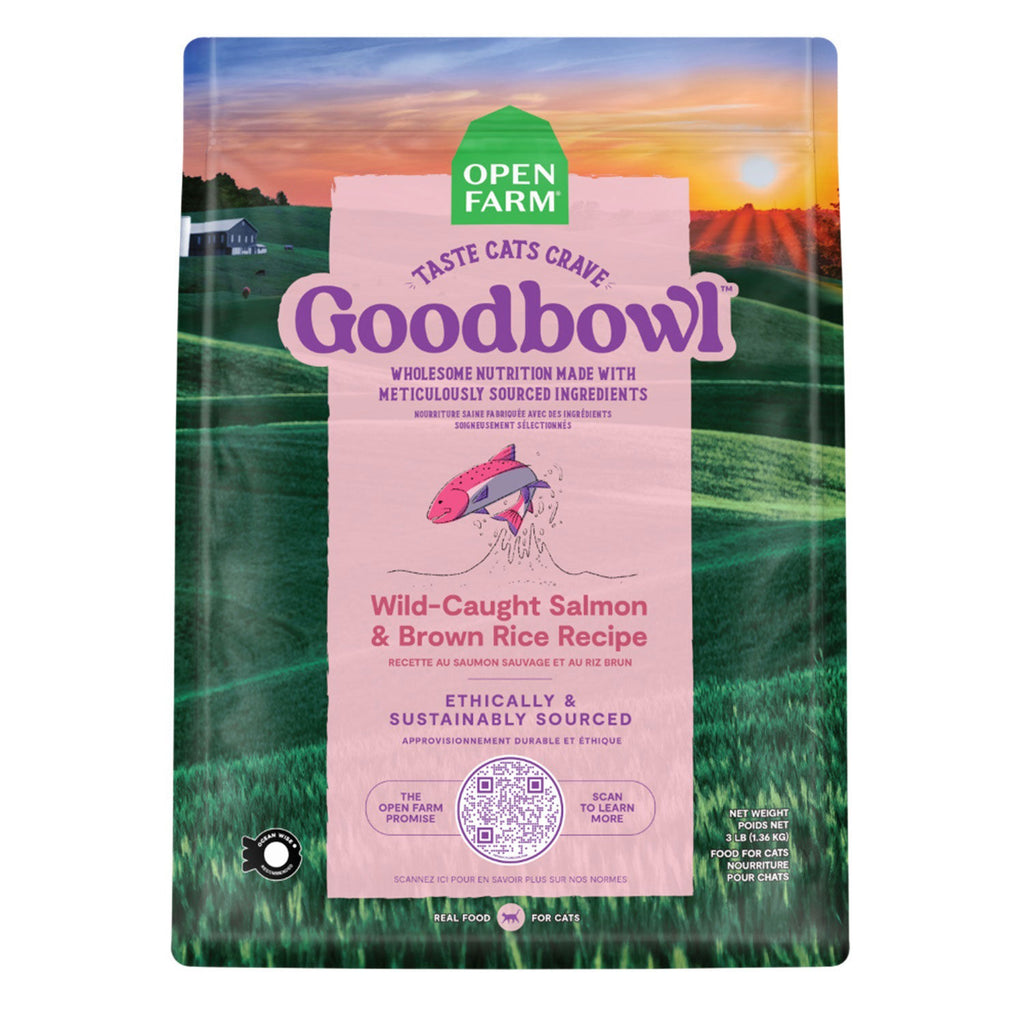 Nourriture pour chats GoodBowl au saumon sauvage et au riz brun 3 lbs - Open Farm