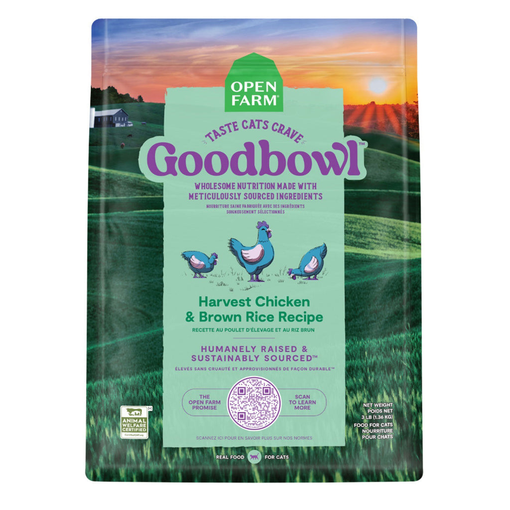 Nourriture pour chats GoodBowl au poulet d’élevage et au riz brun 3 lbs - Open Farm