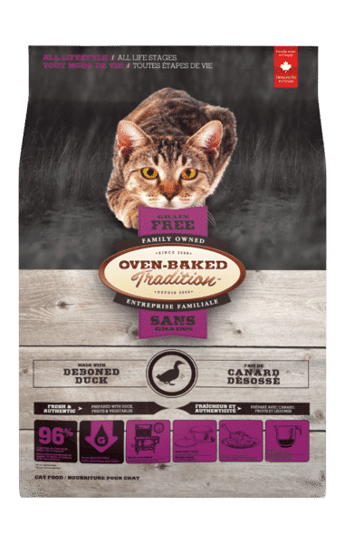 Nourriture pour chats au canard sans grains 5 lbs - Oven Baked